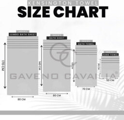 Gc Gaveno Cavailia 3 Piece Kensington Bath Sheet 80X140 Silver 500 Gsm Quick Dry & Water Absorbent Towel - thumbnail 2