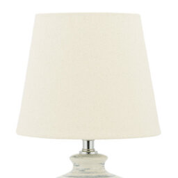 Beliani Beige And Blue Embossed Ceramic Table Lamp With Warm Beige Fabric Shade, 20Cm X 20Cm X 35Cm - thumbnail 4