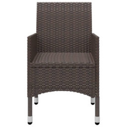 Berkfield 7 Piece Garden Dining Set With Cushions Brown - thumbnail 6