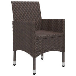 Berkfield 7 Piece Garden Dining Set With Cushions Brown - thumbnail 5