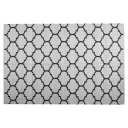 Beliani Outdoor Rug Aladana Black/ White 140 X 200 Cm Reversible - thumbnail 5