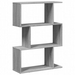 Vidaxl Room Divider Bookcase 3-Tier Grey Sonoma 70X24X97 Cm Engineered Wood - thumbnail 7