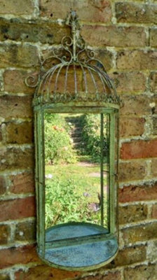 Inspirational Gifting Lovely Broughton Birdcage Mirror Display Shelf 70Cm Tall - image 1