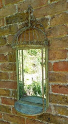 Inspirational Gifting Lovely Broughton Birdcage Mirror Display Shelf 70Cm Tall - thumbnail 3