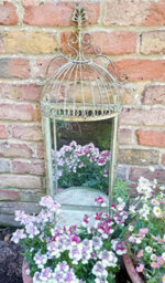 Inspirational Gifting Lovely Broughton Birdcage Mirror Display Shelf 70Cm Tall - thumbnail 4