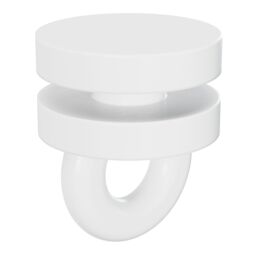 Patras Plastic White Matt Curtain Hook, (L)16.2mm, Pack Of 10 - thumbnail 4