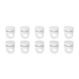 Patras Plastic White Matt Curtain Hook, (L)16.2mm, Pack Of 10 - thumbnail 3