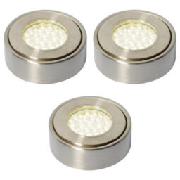 Litecraft 3 Pack Laghetto Satin Nickel Natural White Laghetto Kitchen Led Under Cabinet Light - thumbnail 1