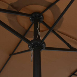 Berkfield Durable Outdoor Parasol With Aluminium Pole 460X270 Cm Taupe - thumbnail 6
