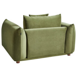 Beliani  Armchair Luvos Velvet Green - thumbnail 5