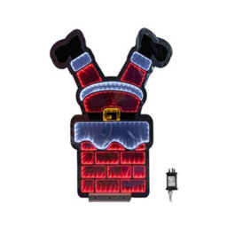 Samuel Alexander 60Cm Light Up Santa's Leg In Chimney Christmas Infinity Decoration With Leds - thumbnail 9