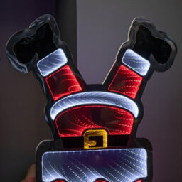 Samuel Alexander 60Cm Light Up Santa's Leg In Chimney Christmas Infinity Decoration With Leds - thumbnail 4
