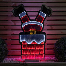 Samuel Alexander 60Cm Light Up Santa's Leg In Chimney Christmas Infinity Decoration With Leds - thumbnail 3