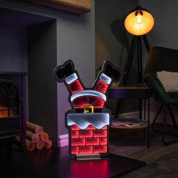 Samuel Alexander 60Cm Light Up Santa's Leg In Chimney Christmas Infinity Decoration With Leds - thumbnail 2