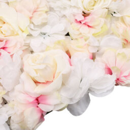 Neel Blue Artificial Flower Wall Backdrop Panel, 60Cm X 40Cm, White Jasmine & Pink Shade - thumbnail 4