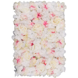 Neel Blue Artificial Flower Wall Backdrop Panel, 60Cm X 40Cm, White Jasmine & Pink Shade - thumbnail 5