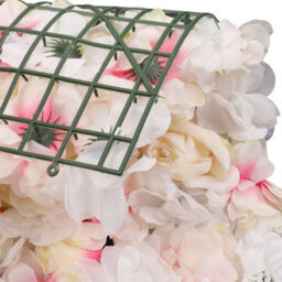 Neel Blue Artificial Flower Wall Backdrop Panel, 60Cm X 40Cm, White Jasmine & Pink Shade - thumbnail 2