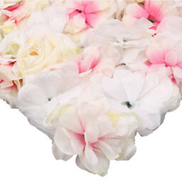 Neel Blue Artificial Flower Wall Backdrop Panel, 60Cm X 40Cm, White Jasmine & Pink Shade - thumbnail 3