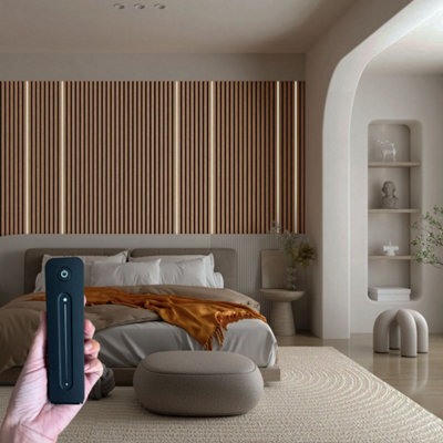 Led Strip Lights For Acoustic Slat Wall Panels - Warm Tone. 6 Pack 2.4M - image 1