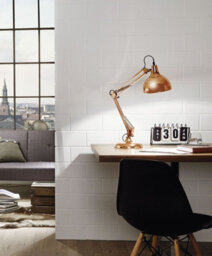 Set Of 2 Copper Adjustable Table Lamps With E27 Bulbs And Inline Switch - thumbnail 3