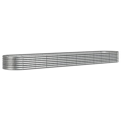 Berkfield Durable Garden Planter Powder-Coated Steel 440X80X36 Cm Silver - image 1