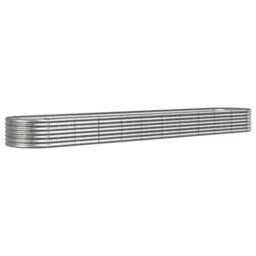Berkfield Durable Garden Planter Powder-Coated Steel 440X80X36 Cm Silver