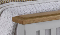 Save On Goods UK 4Ft6 Double Real Oak & Light Grey Solid,strong,wood Bed Frame.wooden Bedstead - thumbnail 5