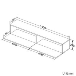 High Gloss 140Cm Floating Tv Unit Cabinet Wall Mounted Tv Stand With Led Lights - thumbnail 2
