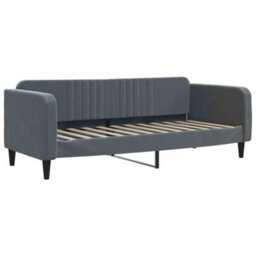Berkfield Day Bed Dark Grey 90X190 Cm Velvet - thumbnail 2