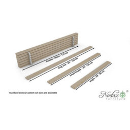 Nodax Super King Bed 6Ft Slats - Solid Pine Wood Replacement Slats, Sustainable, Eco-Friendly Material, Easy Assembly - Set Of 12 - thumbnail 4