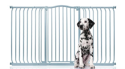 Bettacare Extra Tall Curved Top Dog Gate, 161Cm - 170Cm, Matt Grey, Extra Tall 100Cm In Height, Pressure Fit Pet Gate - image 1