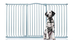Bettacare Extra Tall Curved Top Dog Gate, 161Cm - 170Cm, Matt Grey, Extra Tall 100Cm In Height, Pressure Fit Pet Gate - thumbnail 1