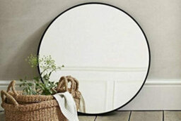 Large Round Black Wall Mirror Aluminium Frame Deep Frame - thumbnail 2