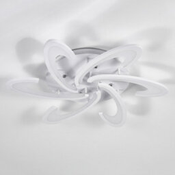 Darphe Modern Curved Windmill-Design Led Ceiling Light, Dimmable Metal & Acrylic Semi-Flush Mount - thumbnail 7