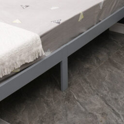 Westwood Double Bed Durable Solid Pine Frame Low Foot End Wood Slat Support Bedroom Grey - thumbnail 7