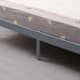 Westwood Double Bed Durable Solid Pine Frame Low Foot End Wood Slat Support Bedroom Grey - thumbnail 6