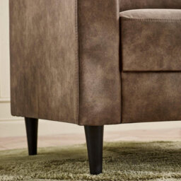 Furniturebox Uk Logan Brown Faux Leather Armchair - thumbnail 6