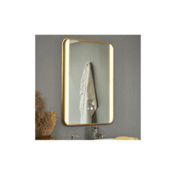 Spa Lighting Spa-44483 Lori 13W Ip44 Led Cct Illuminated Rectangular Bathroom Mirror In A Satin Brass Finish - thumbnail 1