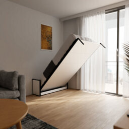 Wallbedking Murphy Bed Vertical 120Cm X 190Cm Studio Wall Bed, Fold-Down Guest Bed For Small Rooms, Apartments And Studios - thumbnail 3