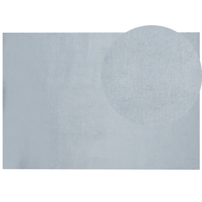 Beliani Faux Fur Rug Mirpur Light Grey 160 X 230 Cm - image 1