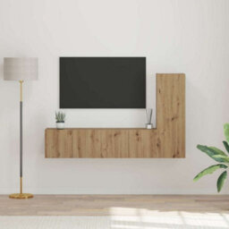 Berkfield Tv Cabinet Set Wall-Mounted 3 Pcs Artisan Oak 160 X 30 X 30 Cm - thumbnail 1