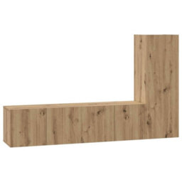 Berkfield Tv Cabinet Set Wall-Mounted 3 Pcs Artisan Oak 160 X 30 X 30 Cm - thumbnail 2