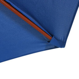 Berkfield Elegant Parasol With Wooden Pole 300X258 Cm Blue - thumbnail 3