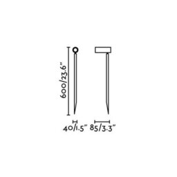 Luminosa Lighting Luminosa Seth Led Outdoor Tall Spike Light Black Ip44 - thumbnail 3