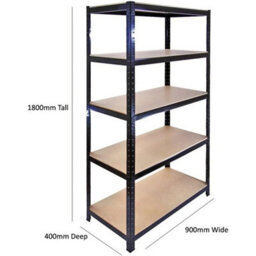 5 Tier Heavy Duty Metal Storage Racking 1800X900X400mm - thumbnail 2
