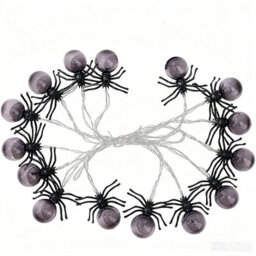 Amorly Large Spider Halloween String Lights, Purple Led Battery Powered 20 Led 9.8 Ft Spider Fairy Lights For Home Fireplace Windows - thumbnail 8