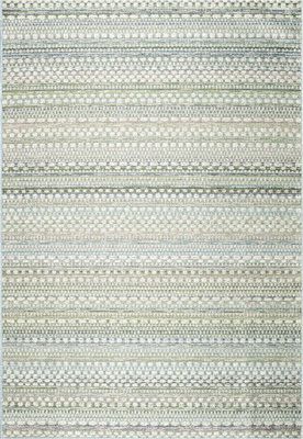 Green Striped Outdoor Rug, Striped Stain-Resistant Rug For Patio, Deck, Garden, 5mm Modern Outdoor Rug-120Cm X 170Cm - image 1