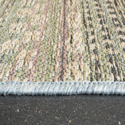Green Striped Outdoor Rug, Striped Stain-Resistant Rug For Patio, Deck, Garden, 5mm Modern Outdoor Rug-120Cm X 170Cm - thumbnail 9