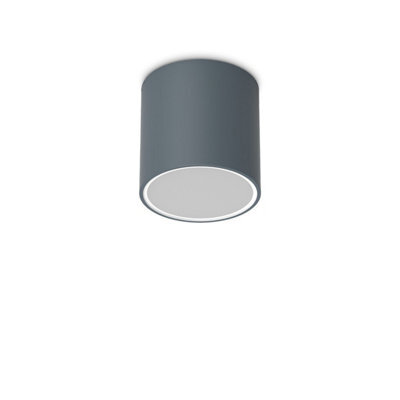 Ideal Lux Luminosa Techo 15.3Cm Outdoor Surface Mounted Downlight Anthracite Ip54