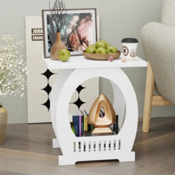 Bedside Table White Drawer Cabinet Side End Table Nightstand Storage Shelf New - thumbnail 5